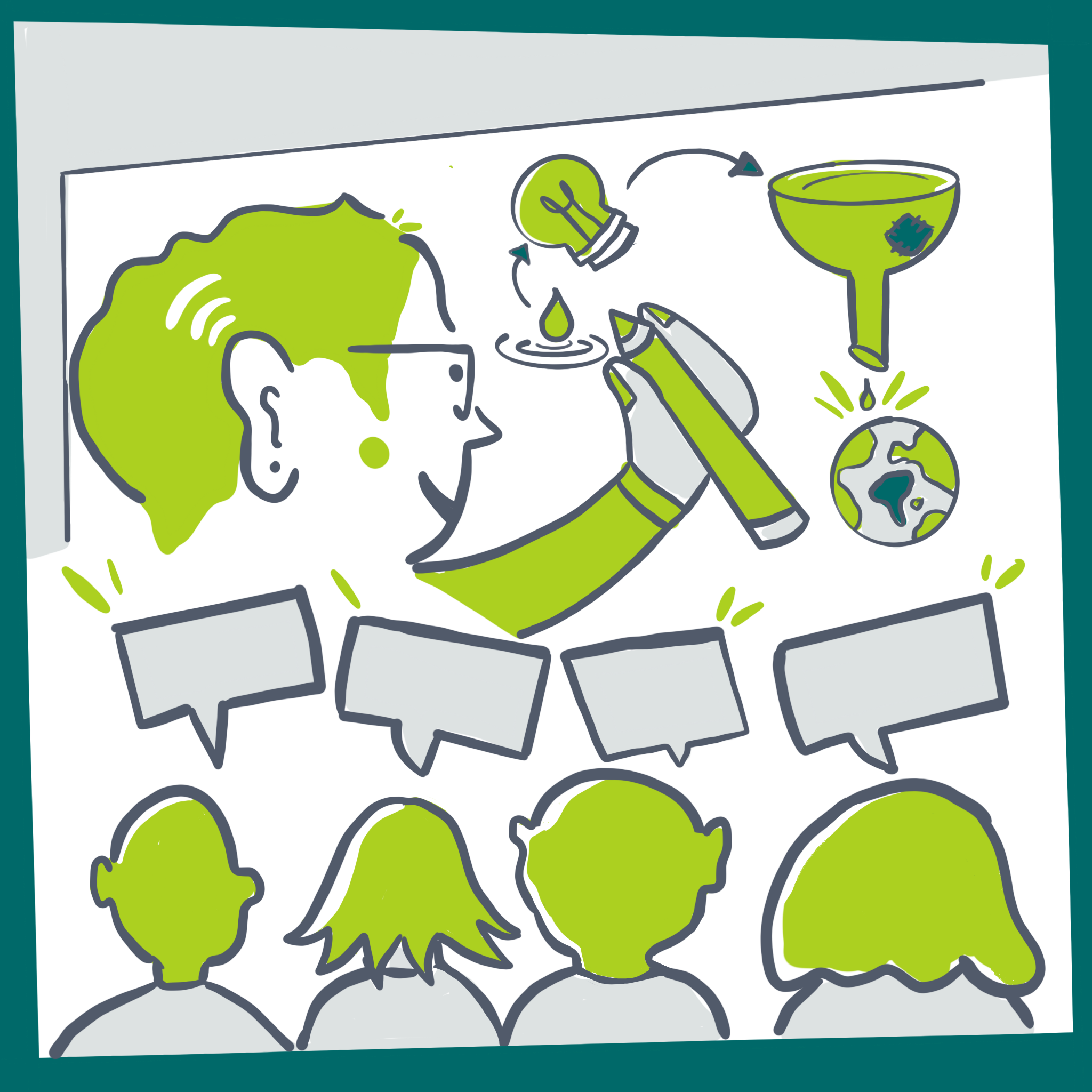 Crowdfinanzierung, Crowd-Dialog, Crowdsourcing, Crowdfunding - Sketchnotes wärend einer Veranstaltung - open sustain - Susanne Kitlinski